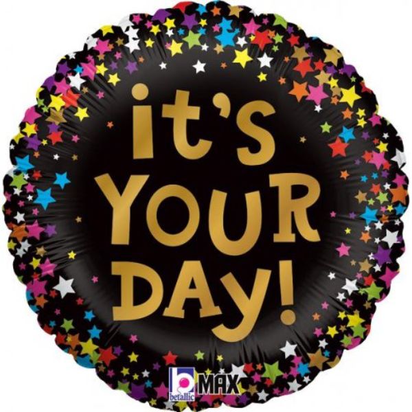 It's Your Day Stars Round Foil Balloon - 45cm