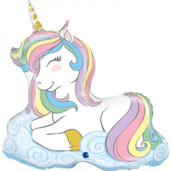 Macaron Unicorn Shape Foil Balloon - 99cm