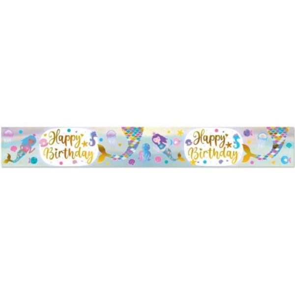 Shimmering Mermaid Birthday Banner
