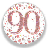 Load image into Gallery viewer, Rose Gold Sparkling Fizz 90 Badge - 7.5cm