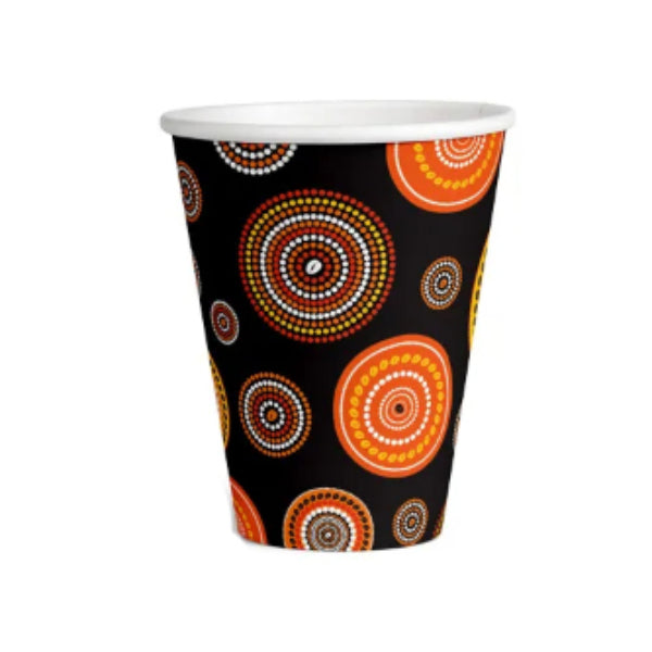 25 Pack Double Wall Native Paper Coffee Cup - 350ml