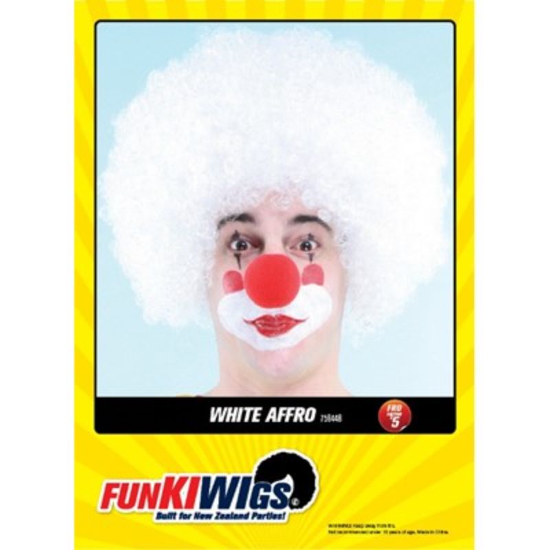 White Affro Wig - One Size Fits Most