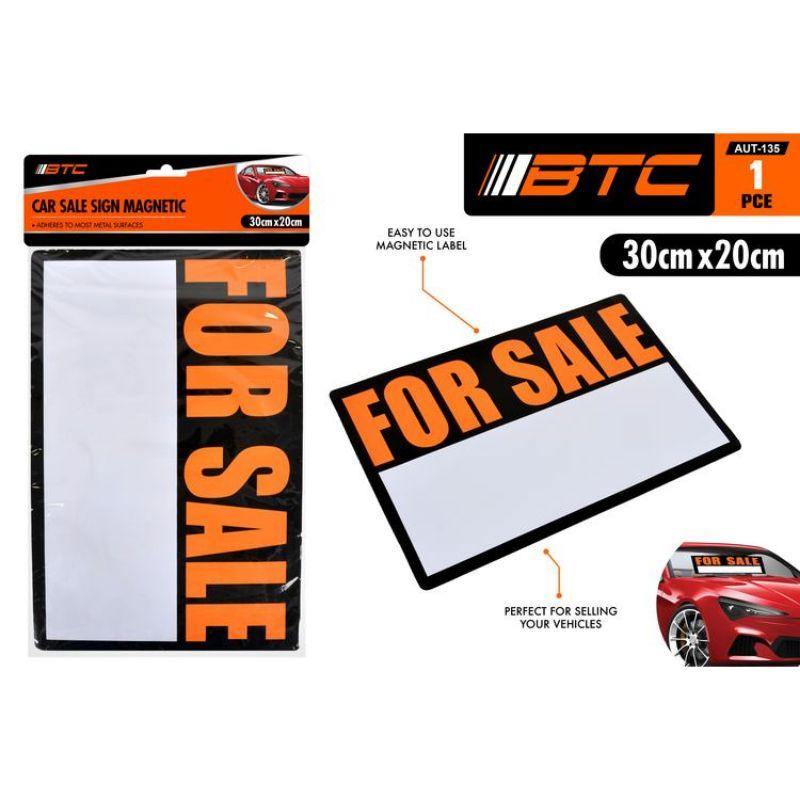 Magnetic Car For Sale Sign - 30cm x 20cm - The Base Warehouse