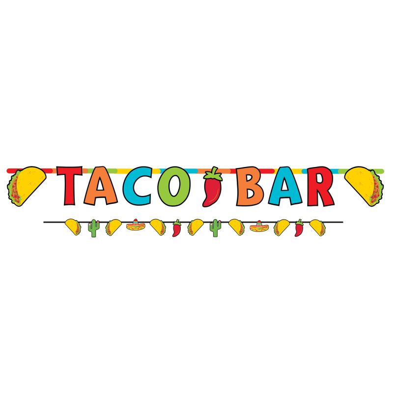 2 Pack Fiesta Taco Bar Cardboard Banner Set