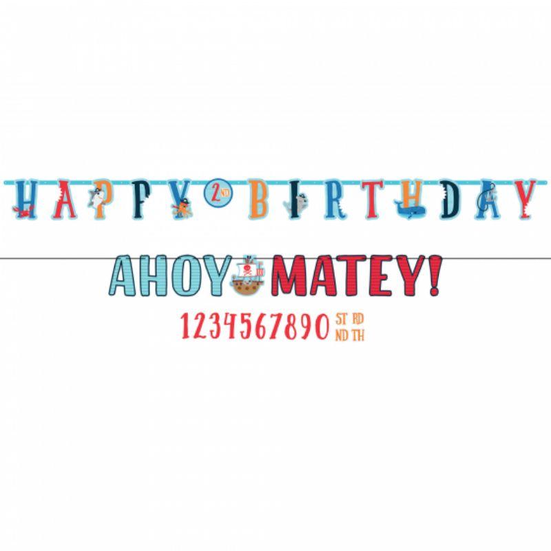 Ahoy Birthday Jumbo Birthday Banner Kit