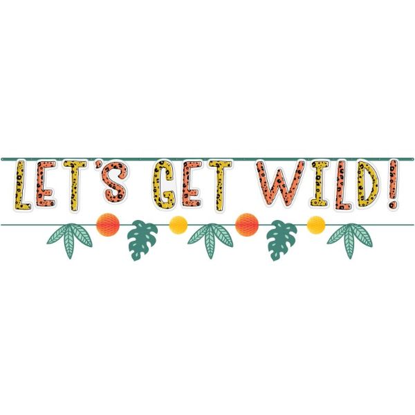 2 Pack Get Wild Jungle Ribbon Banner Kit