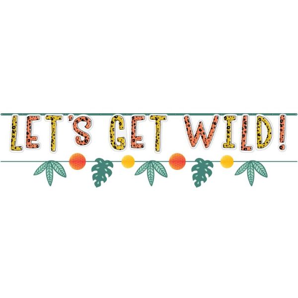 2 Pack Get Wild Jungle Ribbon Banner Kit