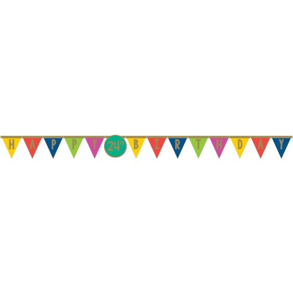 2 Pack Jumbo Happy Birthday Add Any Ge Pennant Banner