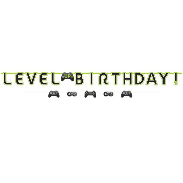 Level Up Gaming Jumbo Birthday Banner Kit