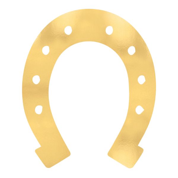 Derby Day Large Horse Hoe Gold Foil Cutout