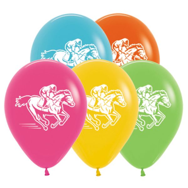 Sempertex Horse Racing Tropical Latex Balloons - 30cm