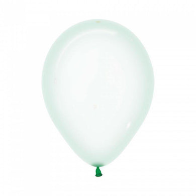 100 Pack Crystal Pastel Green Latex Balloons - 30cm - The Base Warehouse