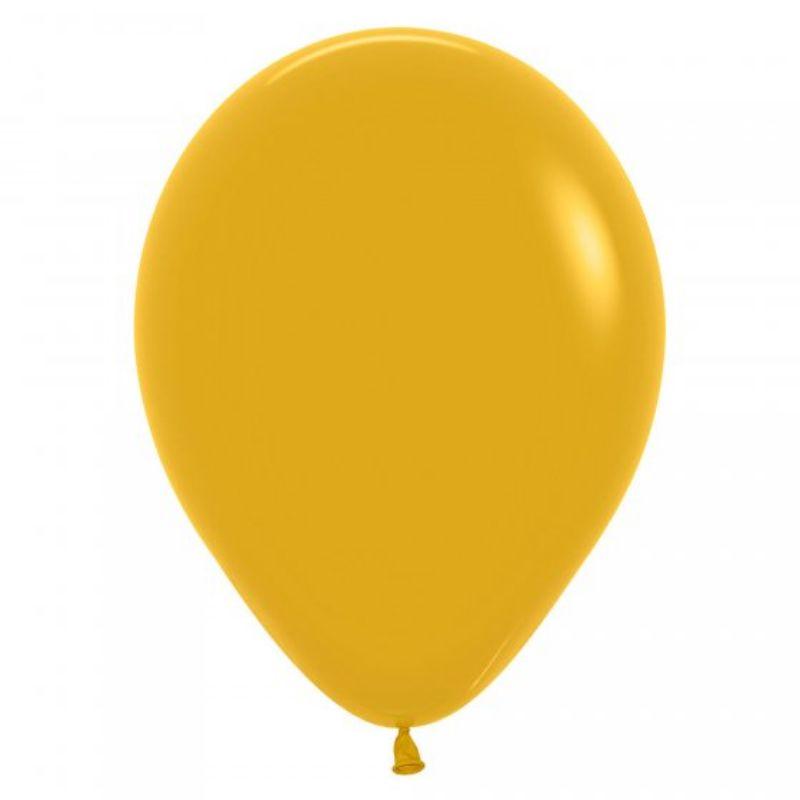 Sempertex 50 Pack Fashion Mustard Sempertex Balloons - 12cm