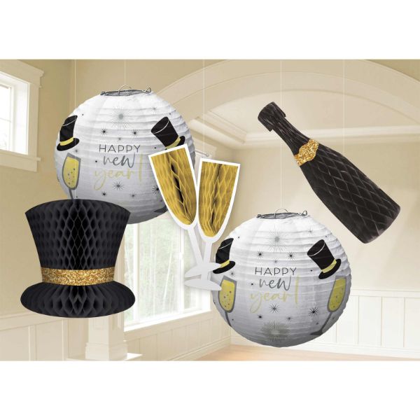 5 Pack Happy New Year Hanging Bouquet Decoration
