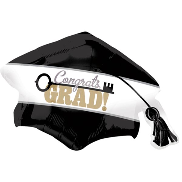 SuperShape key To Success Cap Congrats Grad Foil Balloon - 79cm x 56cm