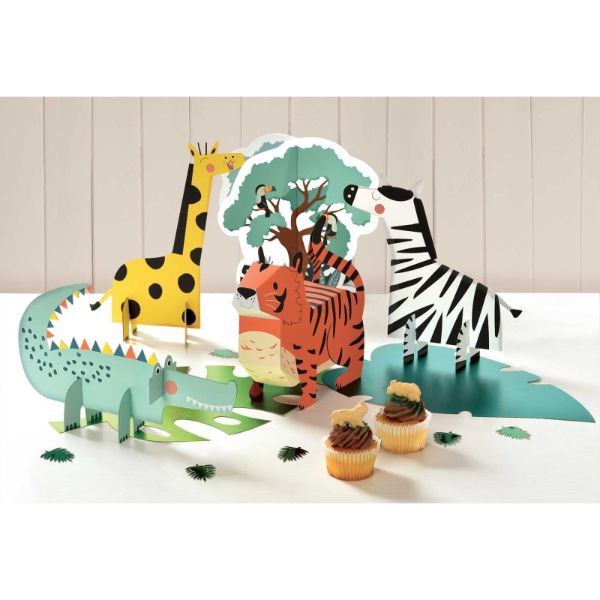 5 Pack Get Wild Jungle Table Decorating Centrepiece Kit