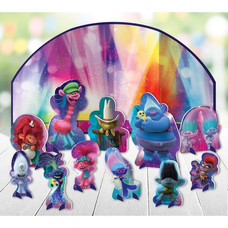 12 Pack Trolls World Tour Table Decorating Kit