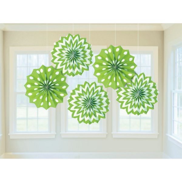 Kiwi Printed Paper Fan Decorations - 20cm