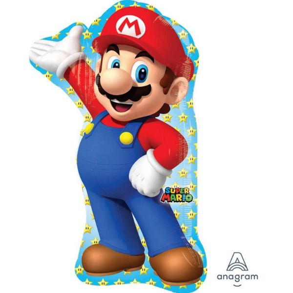 SuperShape XL Super Mario Brothers Foil Balloon - 55cm x 83cm