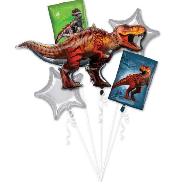 5 Pack Jurassic World Bouquet Foil Balloons - 45cm