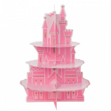 Disney Princess Once Upon A Time Castle 3 Tier Treat Stand Cardboard - 32cm x 44cm - The Base Warehouse