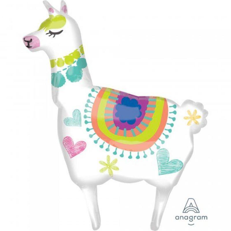 SuperShape XL Llama Foil Balloon - 71cm x 91cm - The Base Warehouse