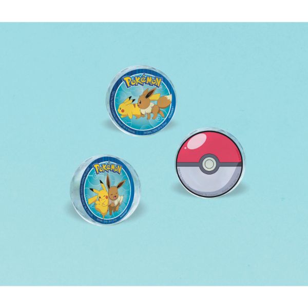 4 Pack Pokemon Classic Bounce Balls - 5.4cm