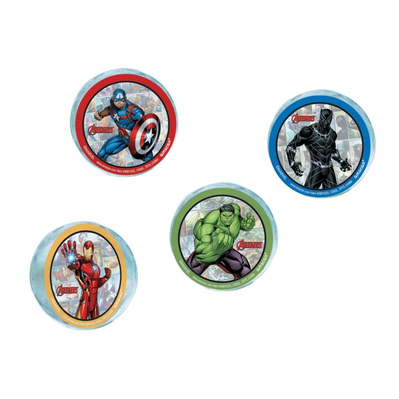 4 Pack Marvel Avengers Powers Unite Bounce Balls Favors - 5.4cm