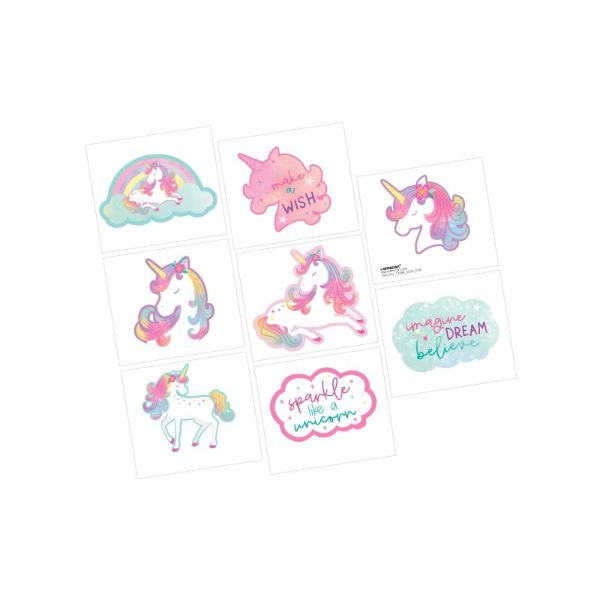 8 Pack Enchanted Unicorn Tattoos