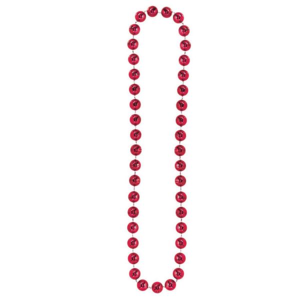 Red Jumbo Ball Bead Necklace