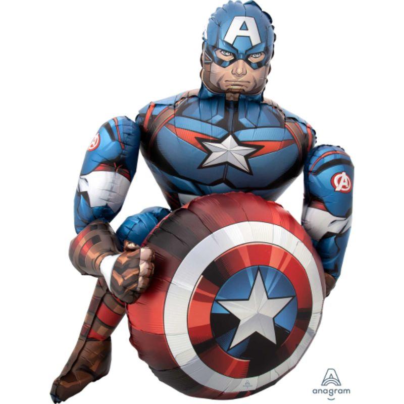 AirWalker Avengers Captain America Foil Balloon - 86cm x 99cm