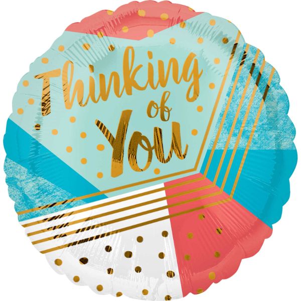 Thinking Of You Geometric Pattern Foil Balloon - 45cm