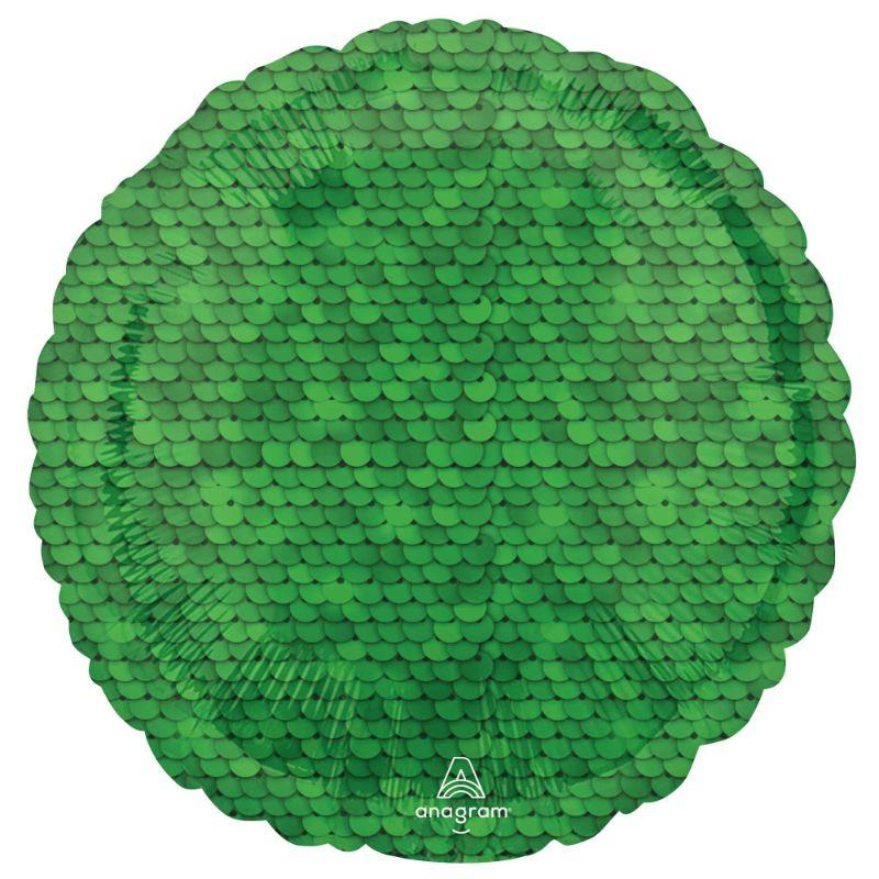 Forest Green Sequins Foil Balloon - 45cm