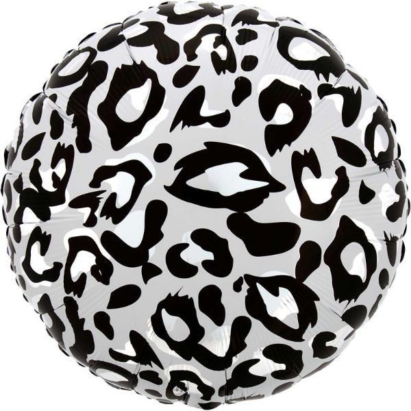 Standard Snow Leopard Print Foil Balloon - 45cm