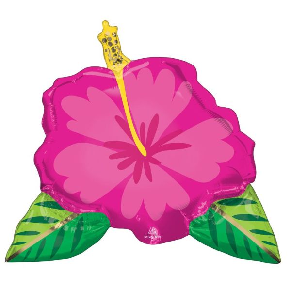 SuperShape Beautiful Tropical Hibiscus Flower Foil Balloon - 63cm x 68cm