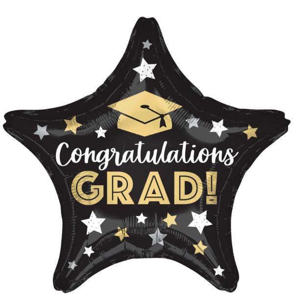Congratulations Grad Star Shape Foil Balloon - 45cm