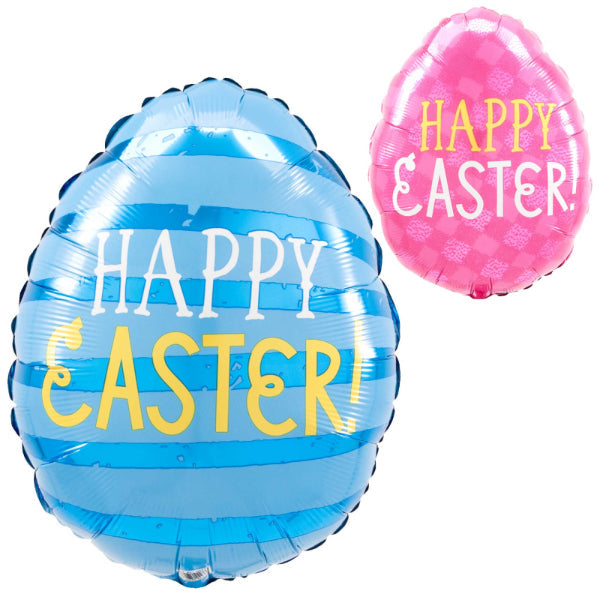 XL Easter Standard Shape Bunny Egg Foil Balloon - 40cm x 30cm