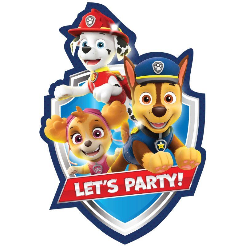 8 Pack Paw Patrol Adventures Postcard Invitations