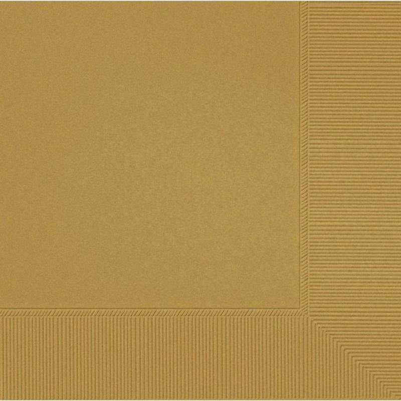 2 Pack Gold Sparkle Lunch Napkins - 33cm x 33cm - The Base Warehouse