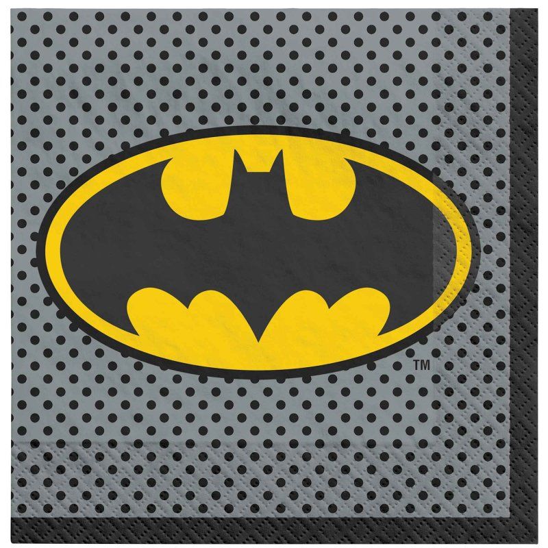 16 Pack Batman Heroes Unite Serviette Lunch Napkins