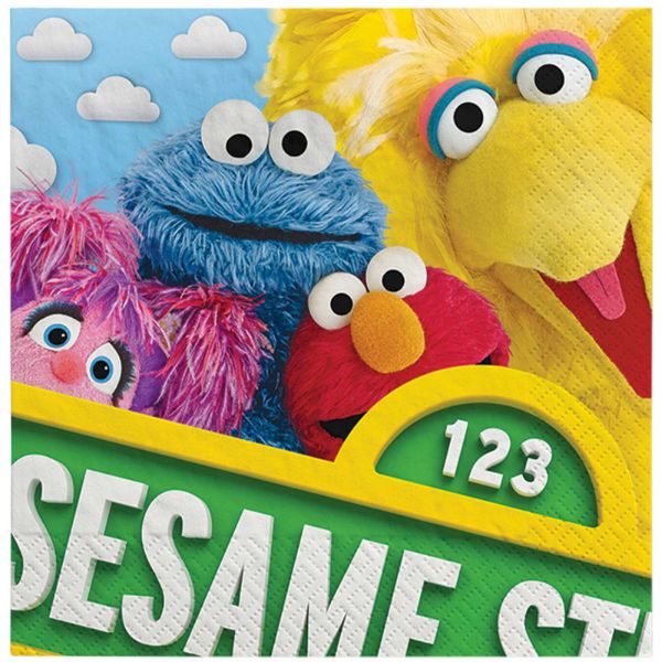 16 Pack Sesame Street lunch Napkins