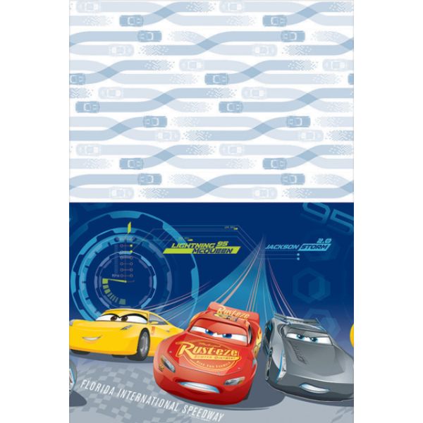 Cars 3 Plastic Table Cover - 1.37m x 2.43m