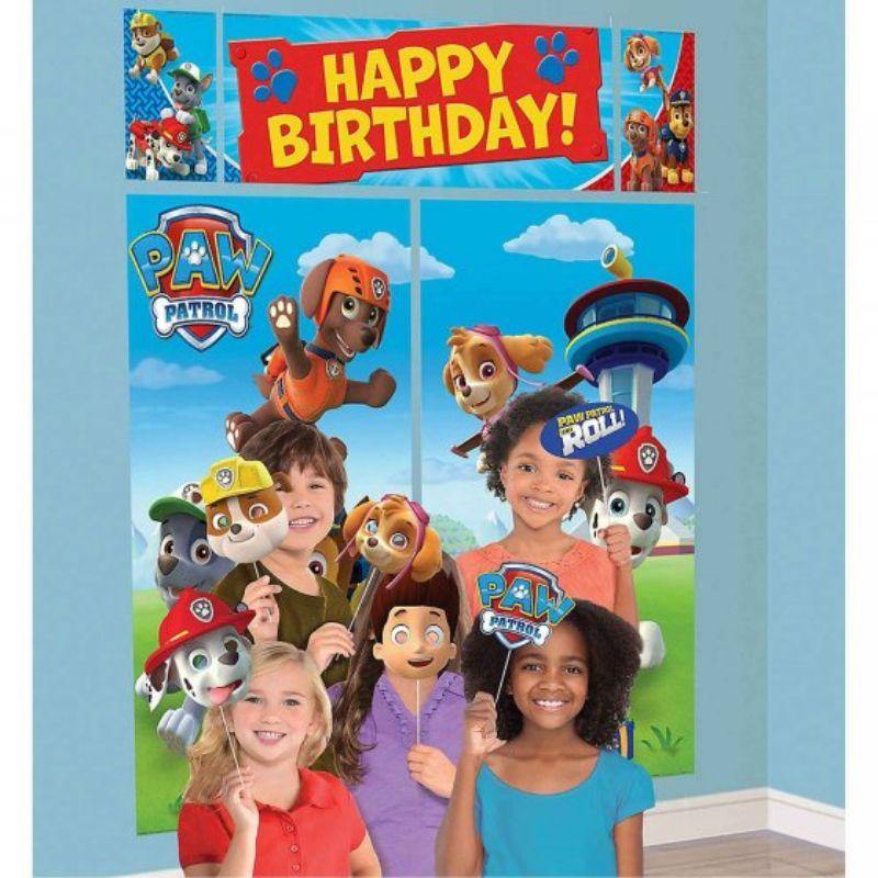 Paw Patrol Happy Birthday Scene Setter & Props - The Base Warehouse