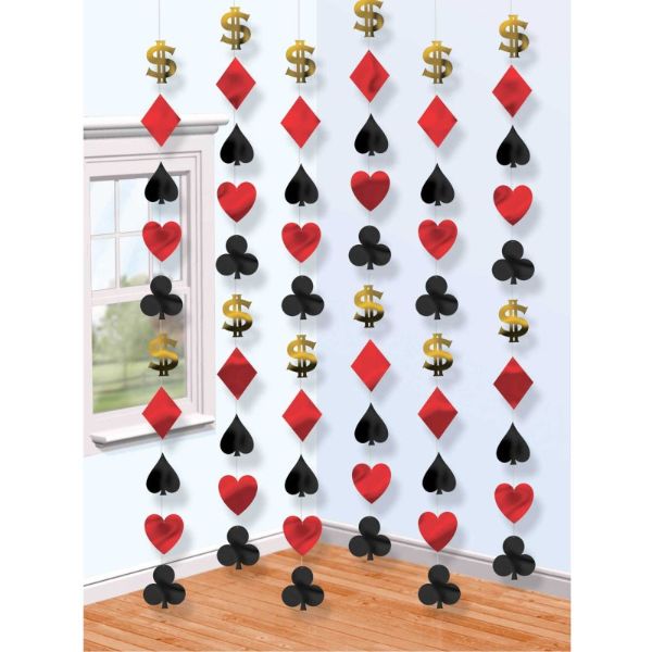 Casino Bets Hanging String Decorations - 2.1m