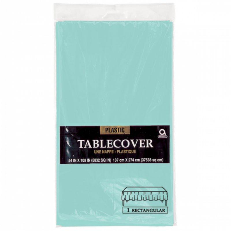 Robins Egg Blue Plastic Rectangular Tablecover - 137cm x 274cm