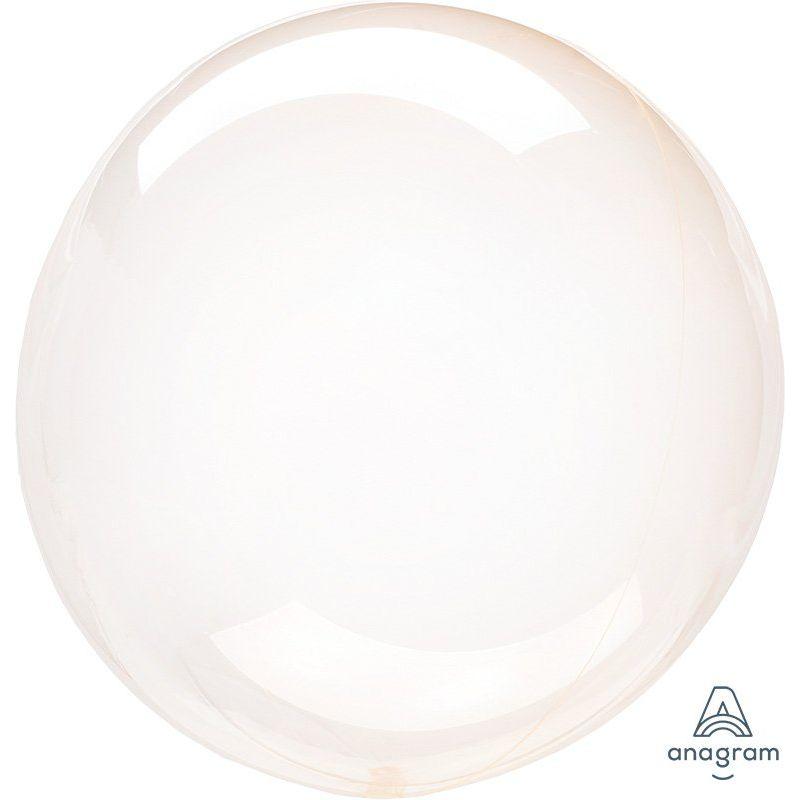 Crystal Clearz Petite Orange Round Balloon - 30cm
