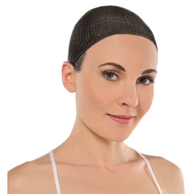 Adults Black Wig Cap