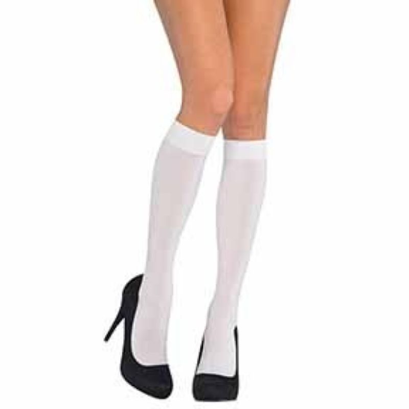 Fairytale White Knee Highs - Adult Size