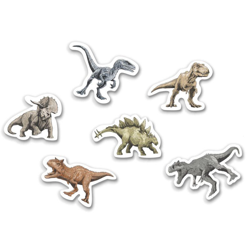 6 Pack Jurassic Into The Wild Shaped Erasers