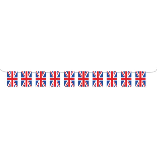 Patriotic British Plastic Bunting Flags - 5m